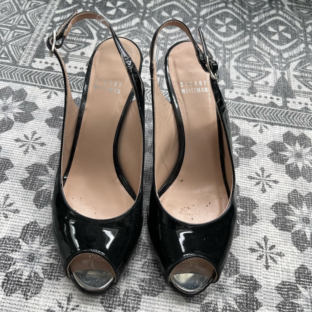 Stuart Weitzman patent leather pump